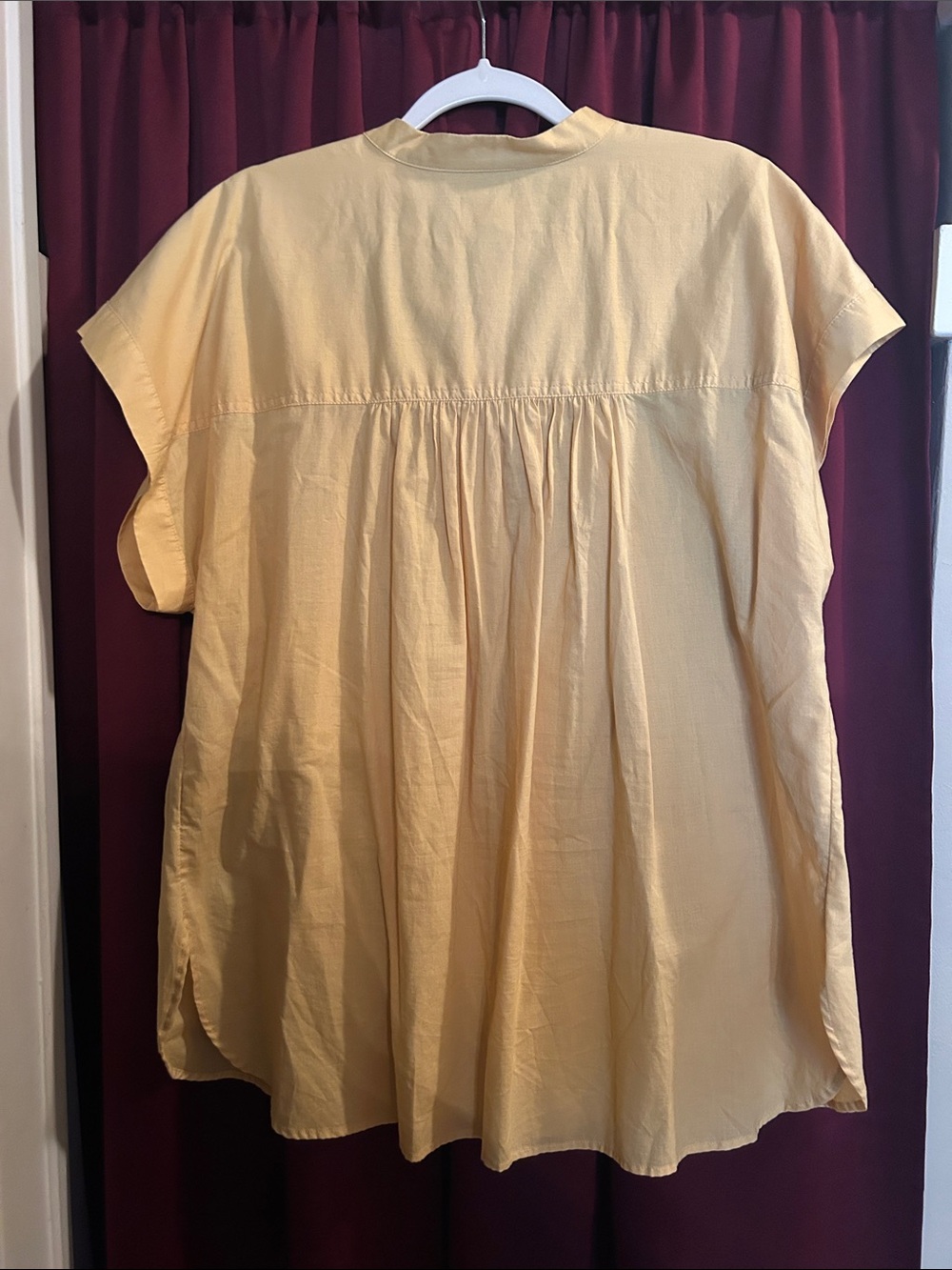 Universal Thread Mustard Yellow Short-Sleeve Button Tunic XXL - Picture 3 of 9